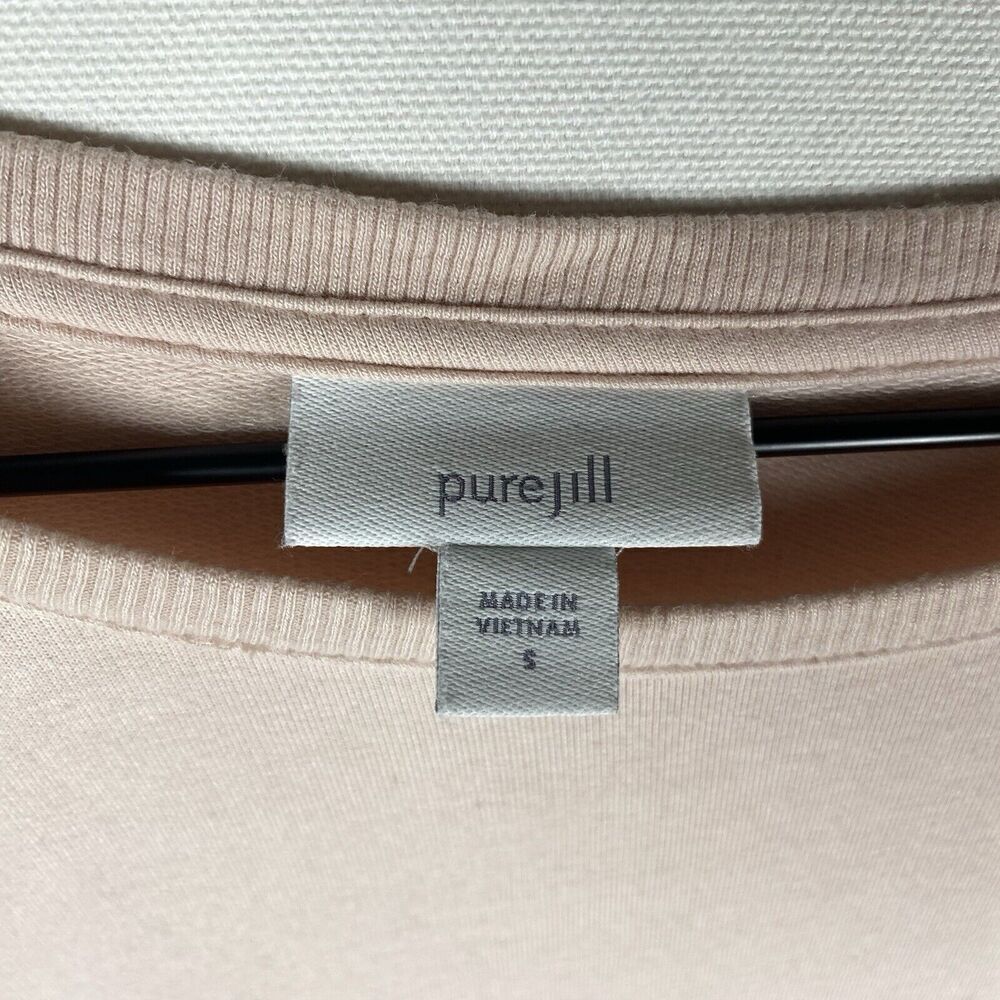 J‎ Jill Pure Jill Womens Pullover Sweater SMALL Pink Blush Pima Cotton - Picture 3 of 9